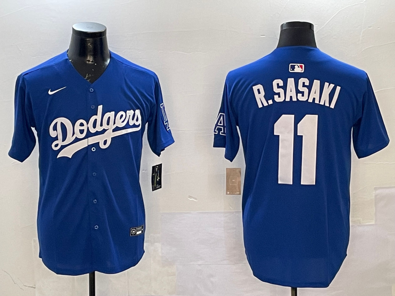 Men Los Angeles Dodgers 11 R Sasaki blue 2025 MLB nike jersey style 9